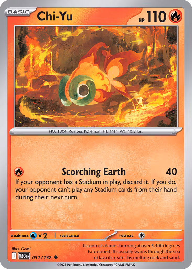 Chi-Yu 31/132 Pokemon card
