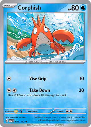 Corphish 33/132 Pokemon card