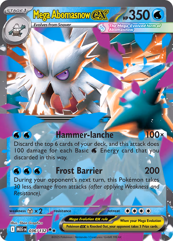 Mega Abomasnow ex 36/132 Pokemon card