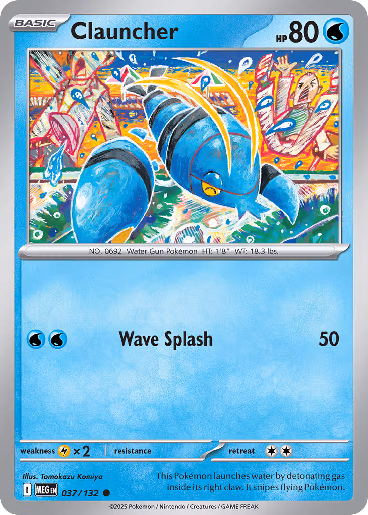 Clauncher 37/132 Pokemon card