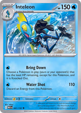 Inteleon 41/132 Pokemon card