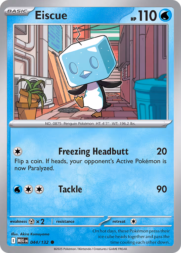 Eiscue 44/132 Pokemon card