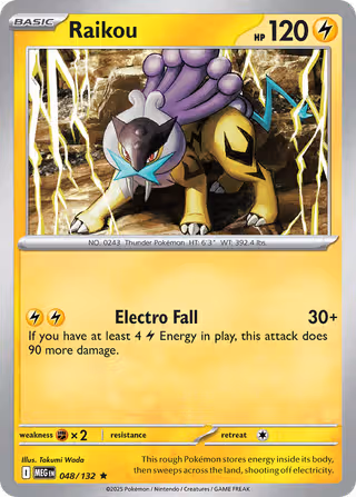 Raikou 48/132 Pokemon card