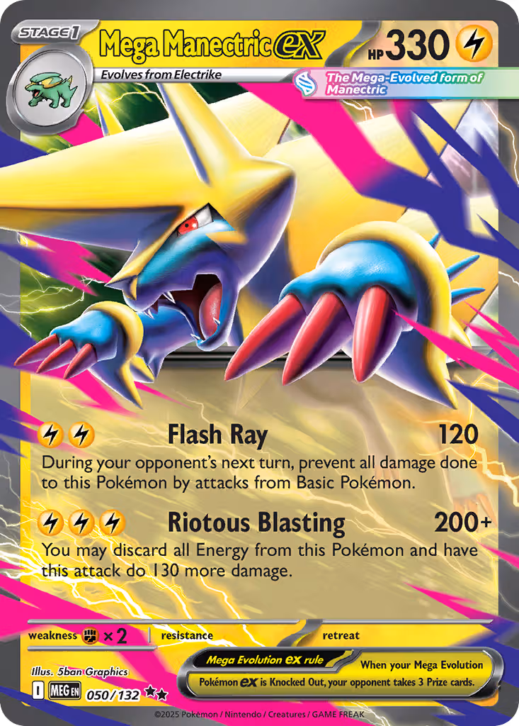 Mega Manectric ex 50/132 Pokemon card