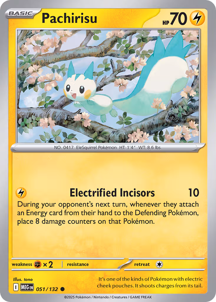 Pachirisu 51/132 Pokemon card