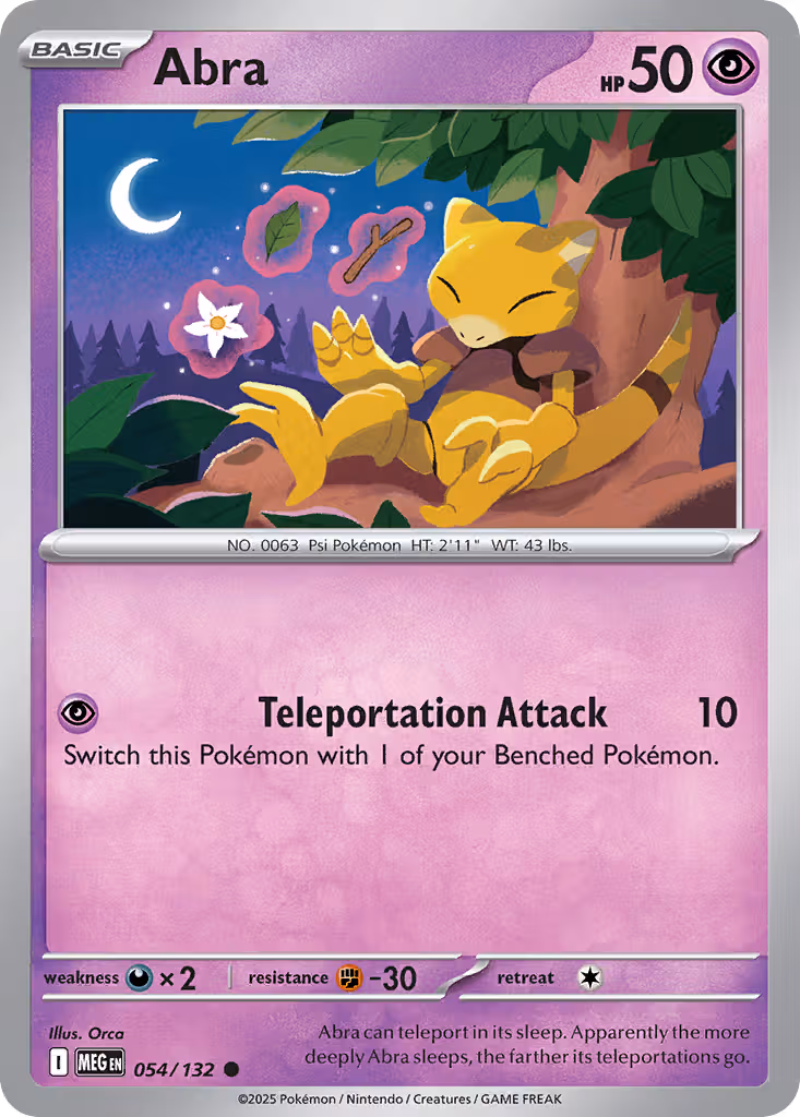 Abra 54/132 Pokemon card