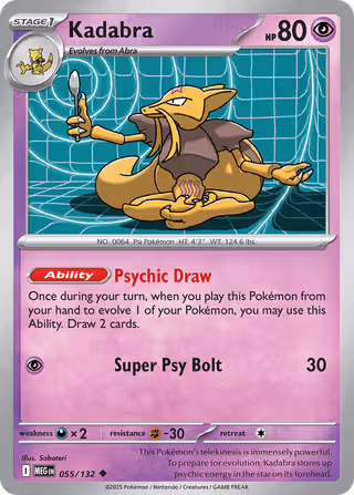 Kadabra 55/132 Pokemon card