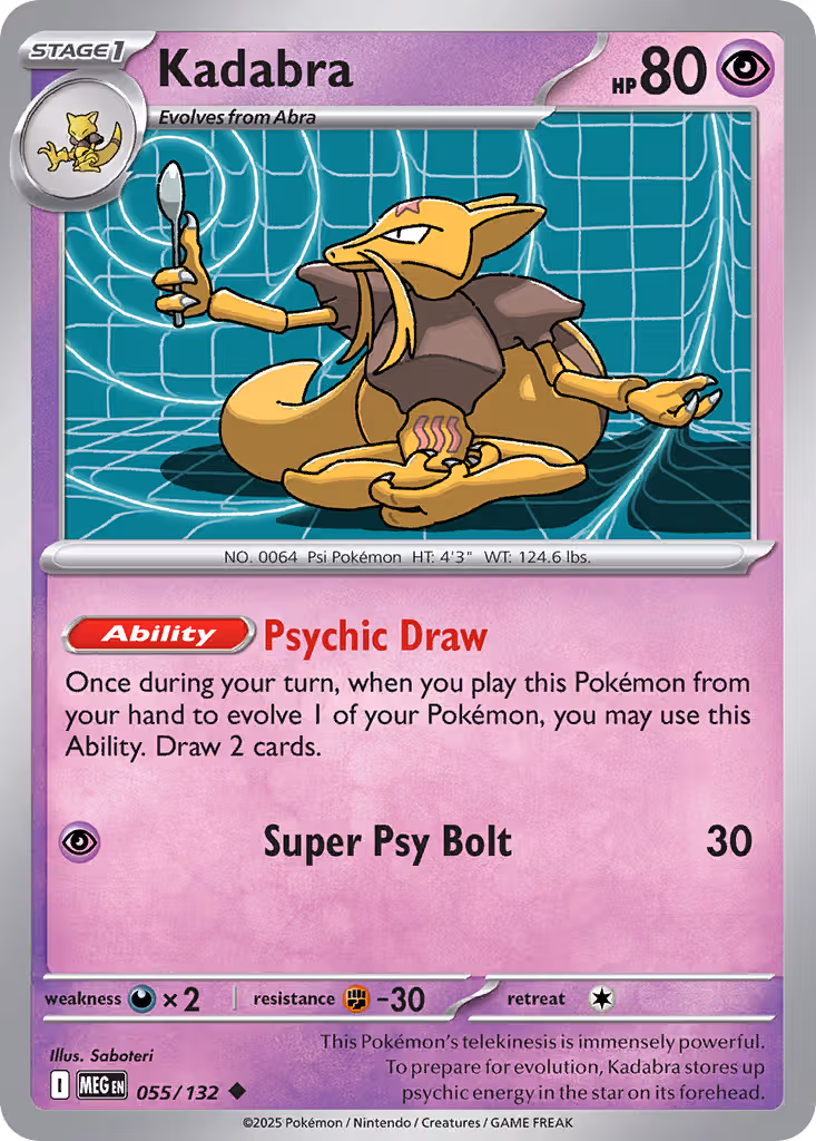 Kadabra 55/132 Pokemon card