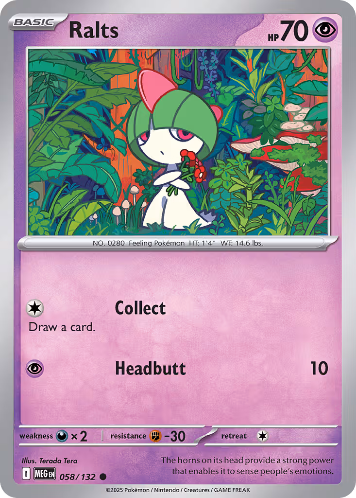 Ralts 58/132 Pokemon card