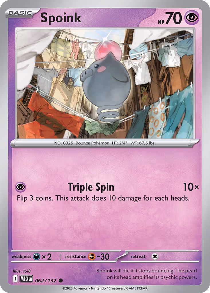 Spoink 62/132 Pokemon card
