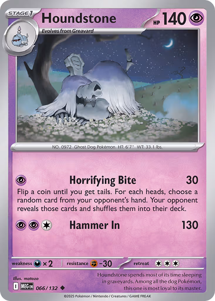Houndstone 66/132 Pokemon card
