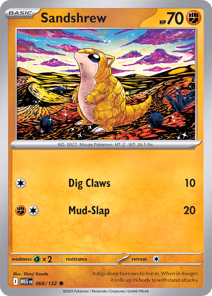 Sandshrew 68/132 Pokemon card