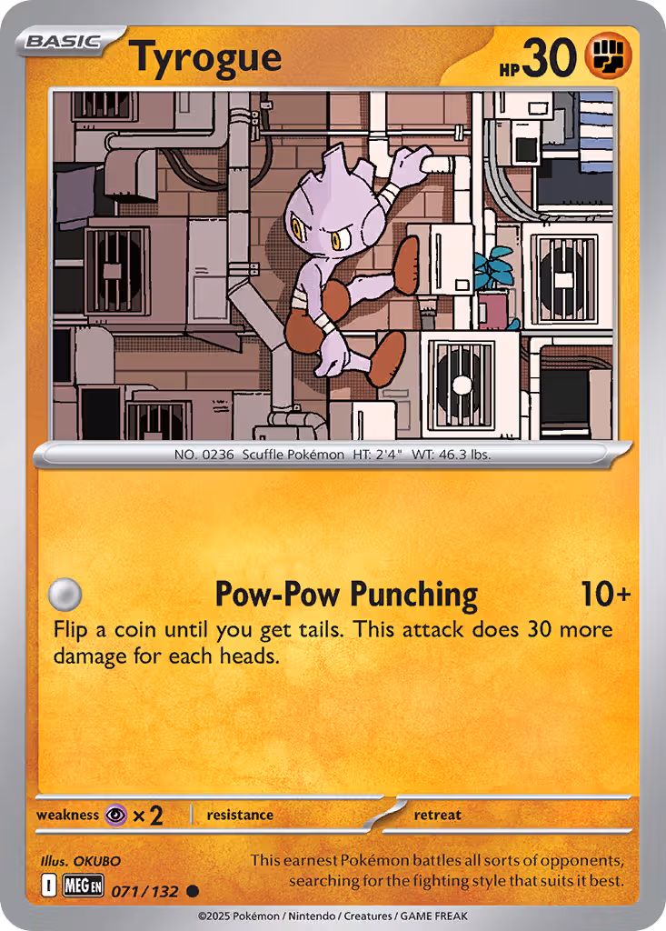 Tyrogue 71/132 Pokemon card
