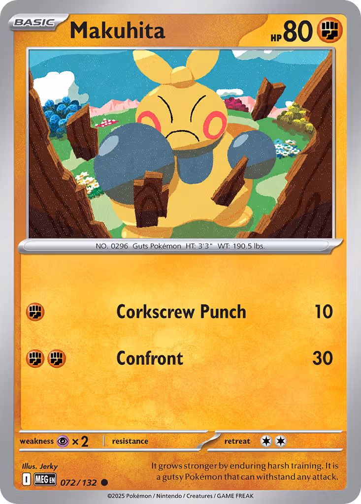 Makuhita 72/132 Pokemon card