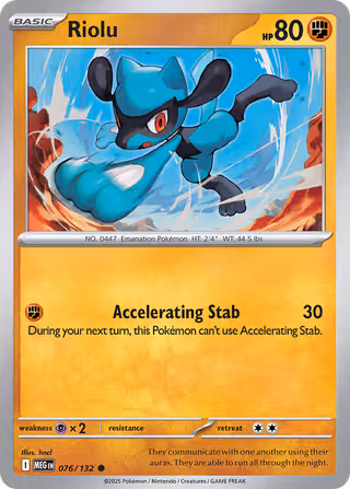 Riolu 76/132 Pokemon card