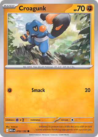 Croagunk 78/132 Pokemon card