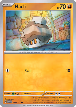 Nacli 82/132 Pokemon card