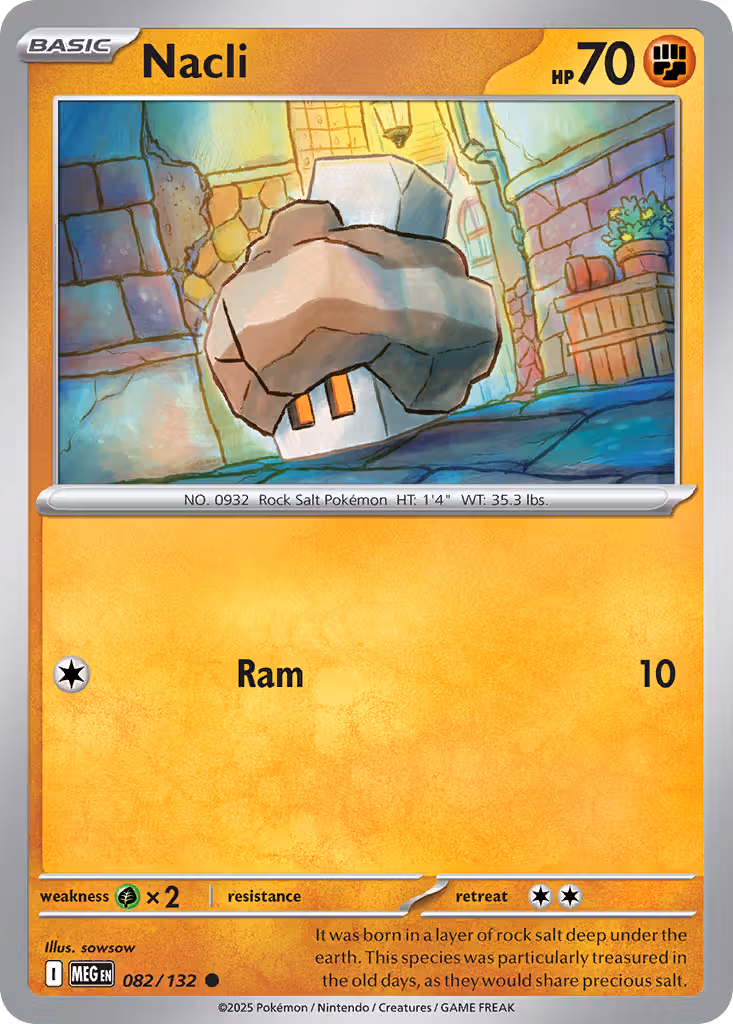 Nacli 82/132 Pokemon card