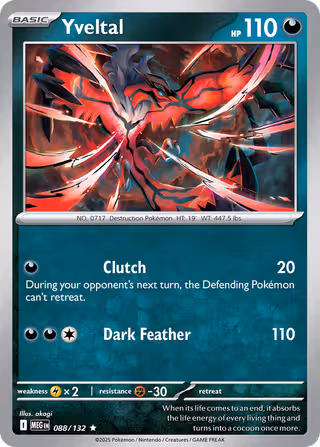 Yveltal 88/132 Pokemon card