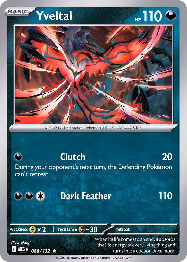 Yveltal 88/132 Pokemon card