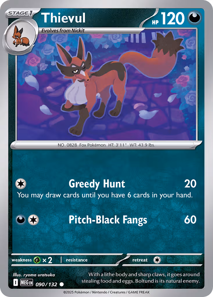 Thievul 90/132 Pokemon card