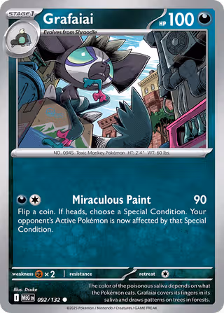 Grafaiai 92/132 Pokemon card