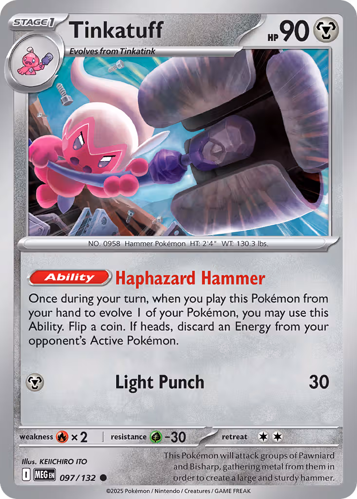 Tinkatuff 97/132 Pokemon card