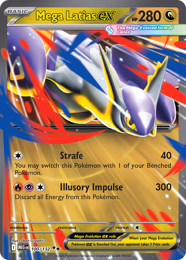 Mega Latias ex 100/132 Pokemon card