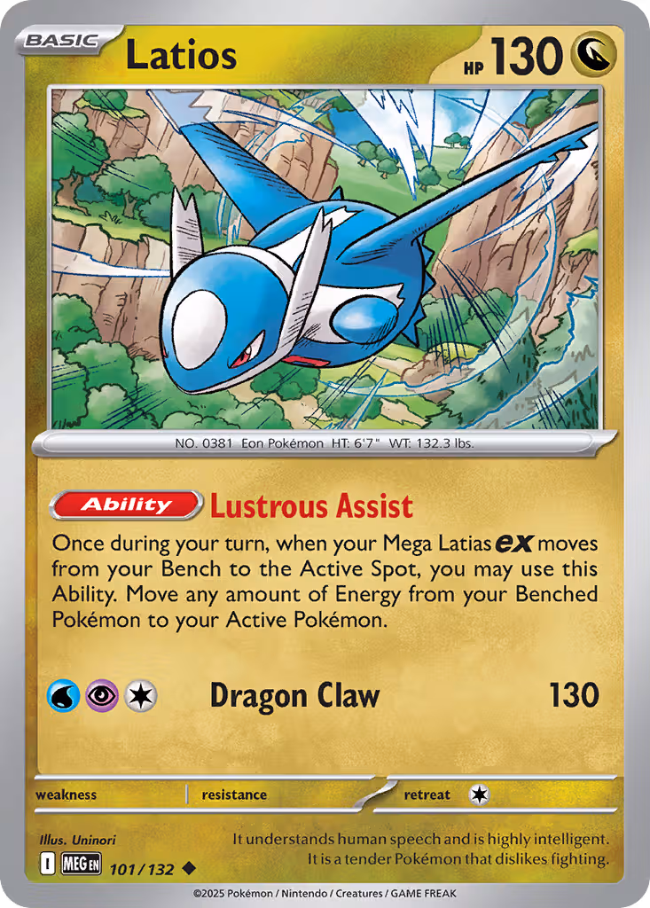 Latios 101/132 Pokemon card
