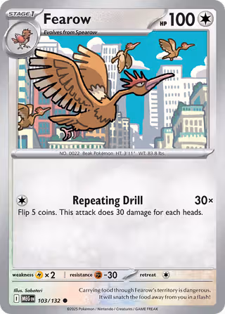Fearow 103/132 Pokemon card