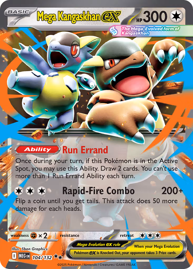 Mega Kangaskhan ex 104/132 Pokemon card