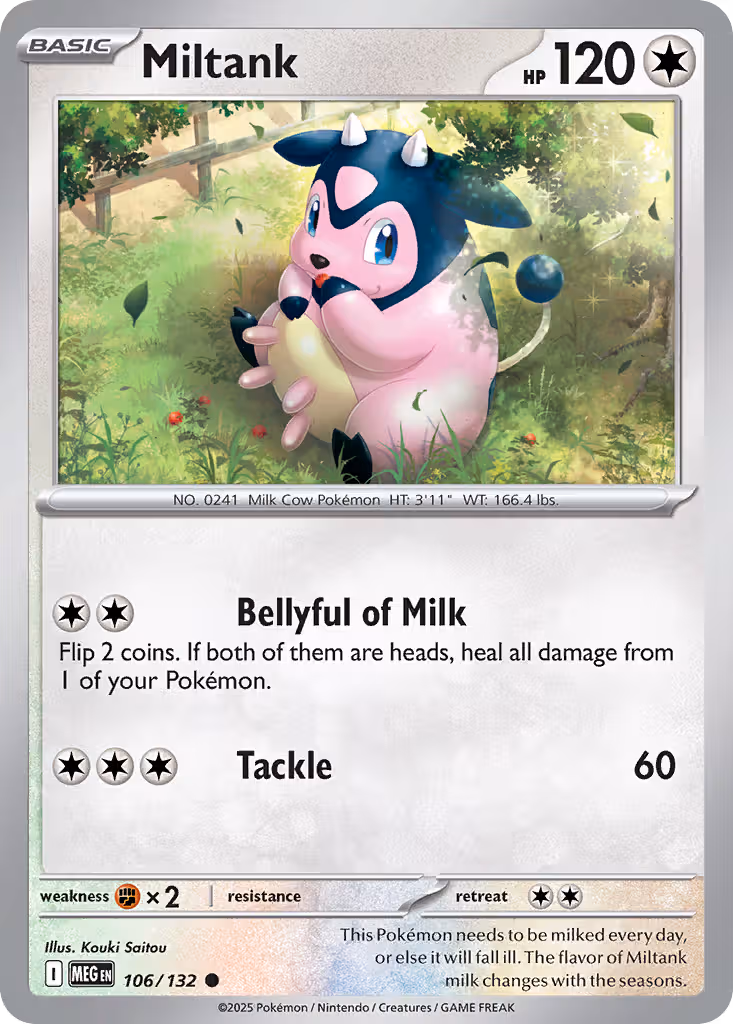 Miltank 106/132 Pokemon card