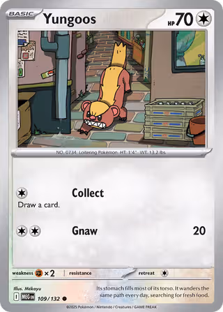 Yungoos 109/132 Pokemon card