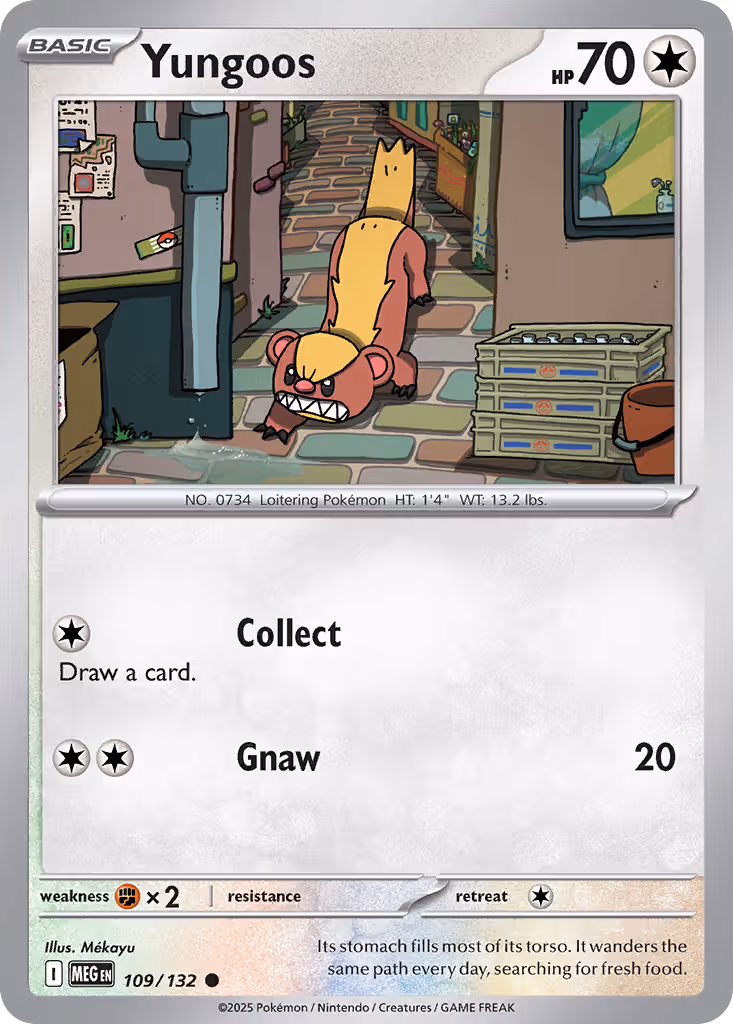 Yungoos 109/132 Pokemon card