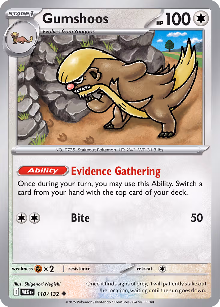Gumshoos 110/132 Pokemon card