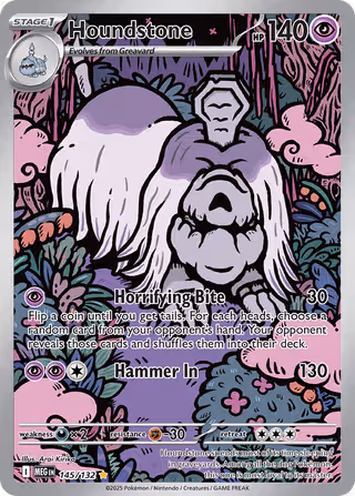 Houndstone 145/132 Pokemon card