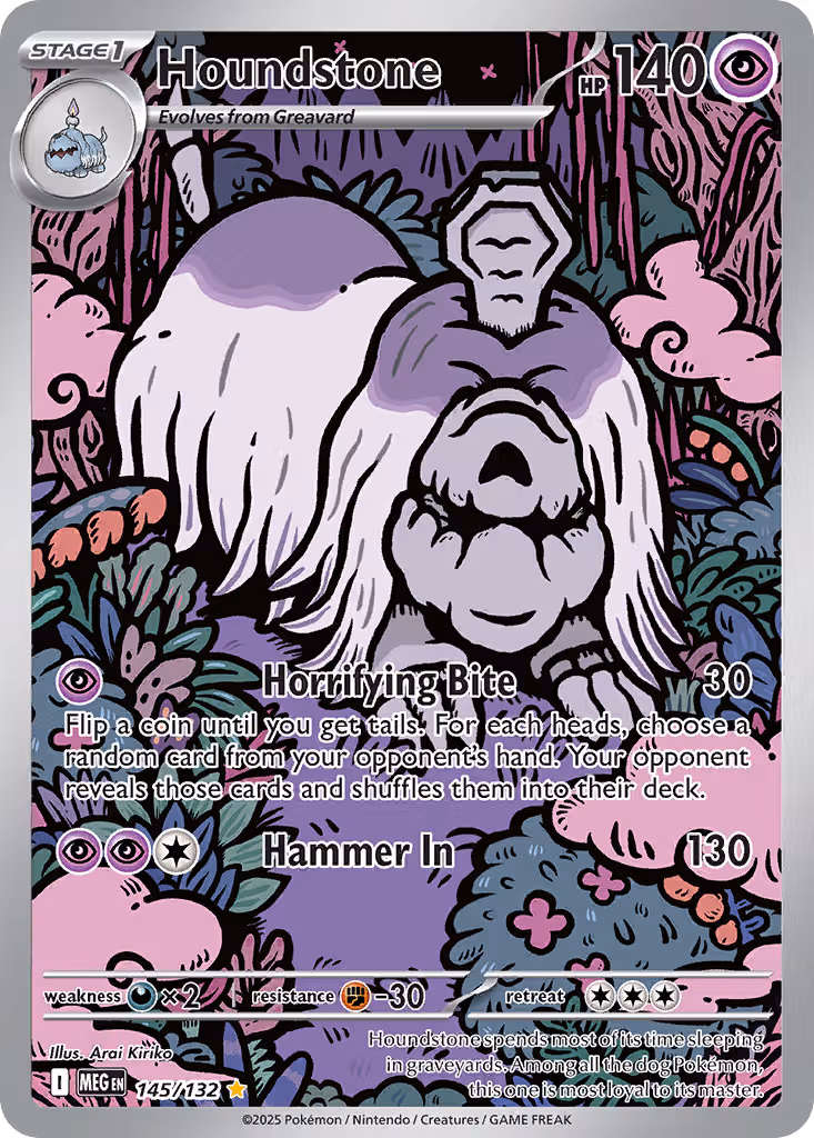 Houndstone 145/132 Pokemon card