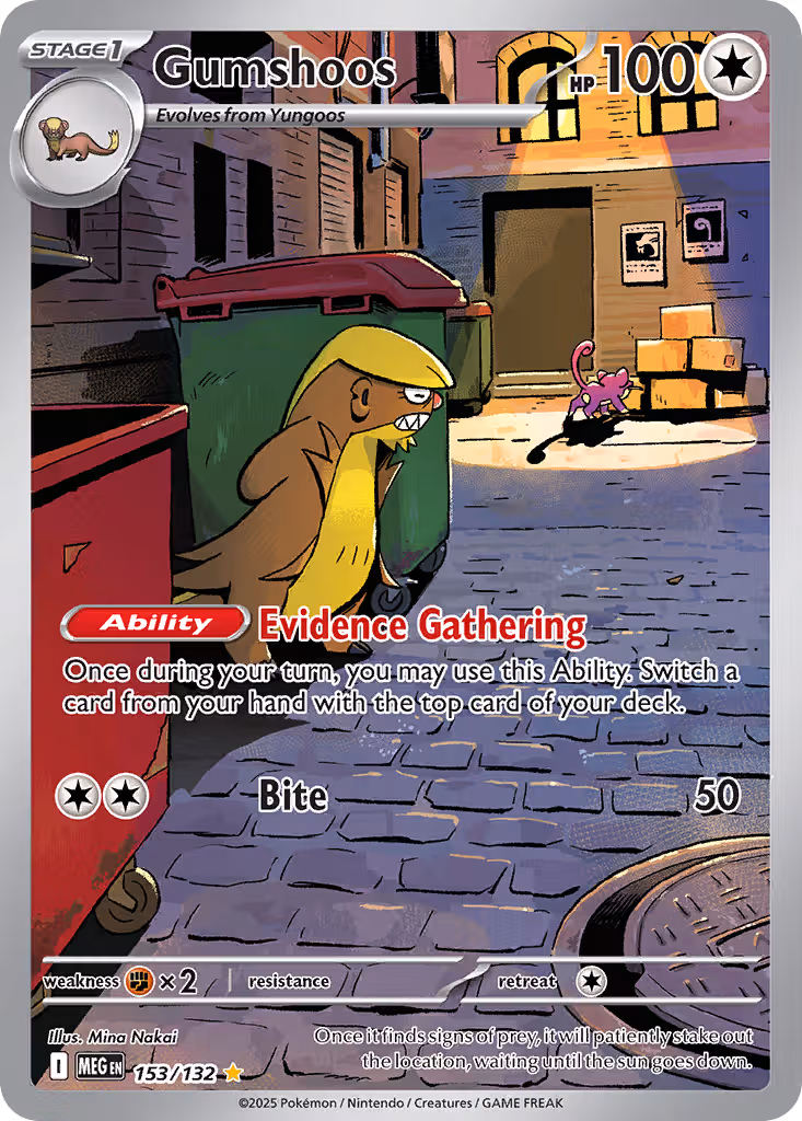 Gumshoos 153/132 Pokemon card