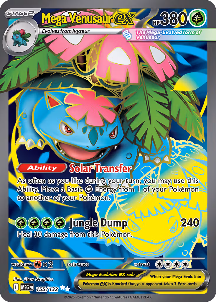 Mega Venusaur ex 155/132 Pokemon card