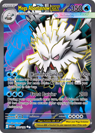 Mega Abomasnow ex 157/132 Pokemon card