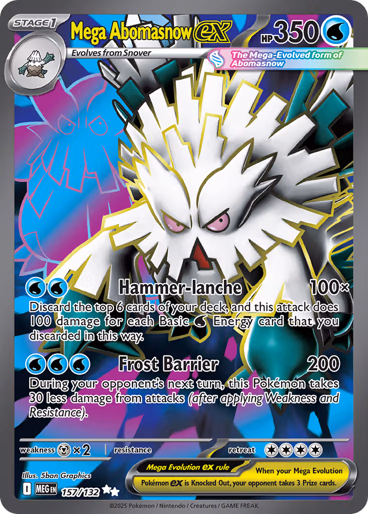 Mega Abomasnow ex 157/132 Pokemon card