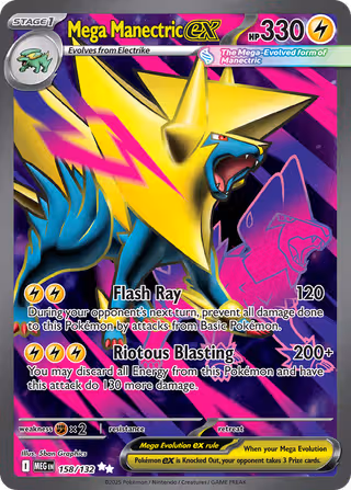 Mega Manectric ex 158/132 Pokemon card