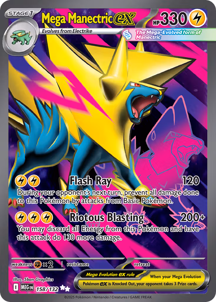 Mega Manectric ex 158/132 Pokemon card
