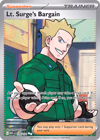 Lt. Surge's Bargain 170/132 Pokemon card