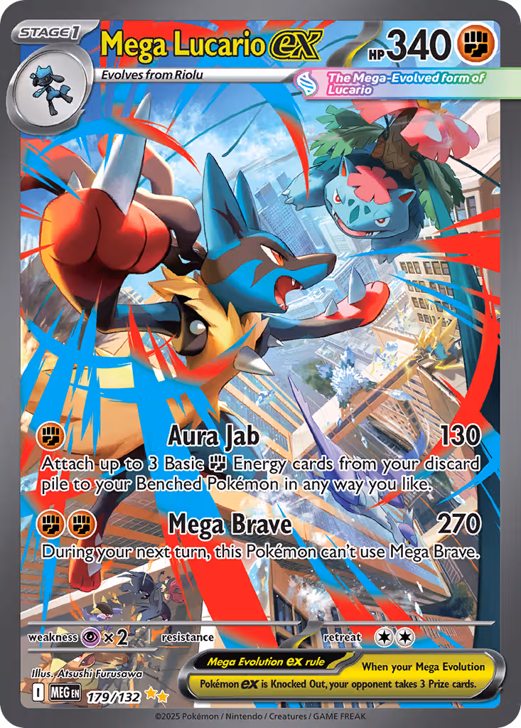 Mega Lucario ex 179/132 Pokemon card