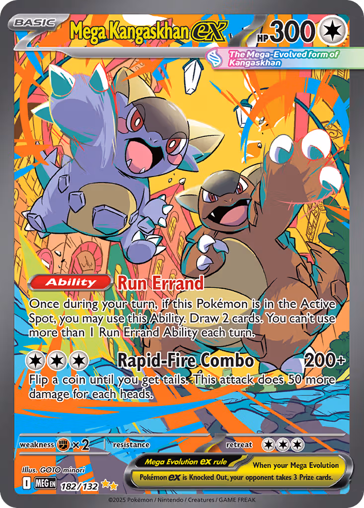 Mega Kangaskhan ex 182/132 Pokemon card