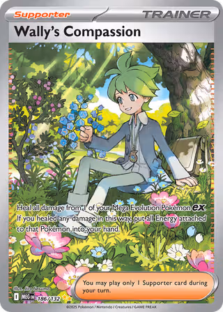 Wally's Compassion 186/132 Pokemon card