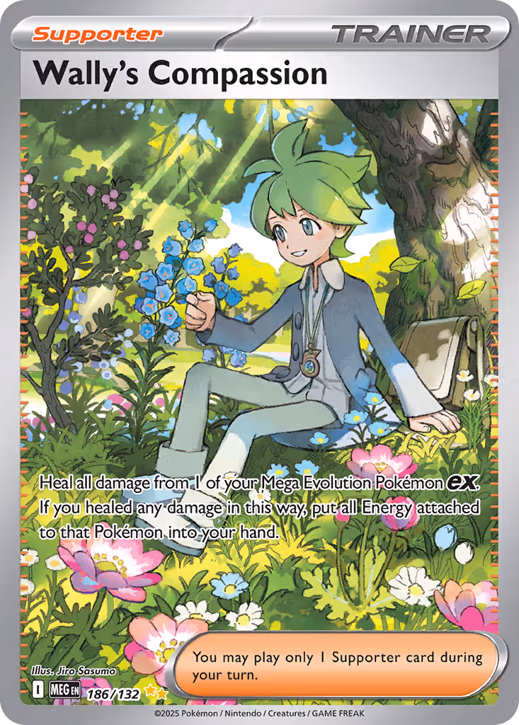 Wally's Compassion 186/132 Pokemon card