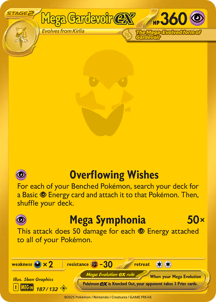 Mega Gardevoir ex 187/132 Pokemon card
