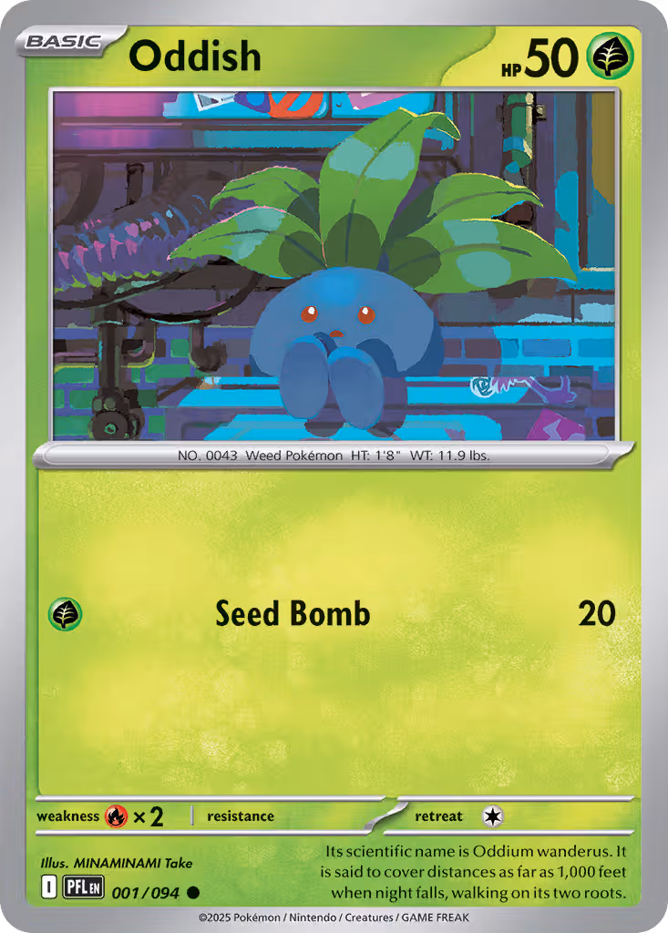 Oddish 1/94 Pokemon card